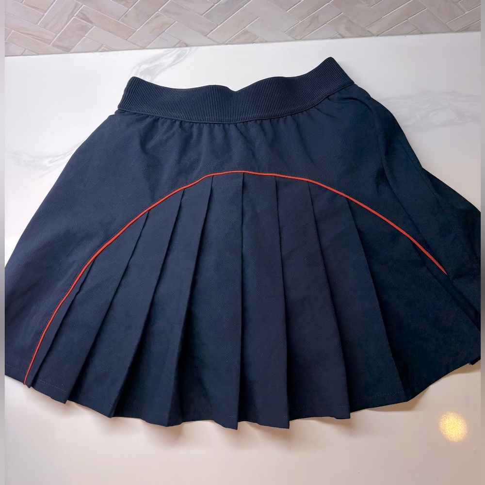 Lacoste Navy Tennis Skirt with Red Trim